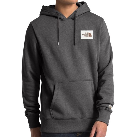 The North Face Men's Patch Pullover Sweatshirt | Dark Gray Hoodie Size Large - Picture 1 of 8